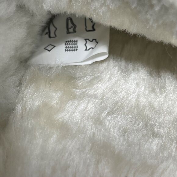 Lands' End Slippers Boys 3 Navy Suede Leather Faux Fur Lined Moccasin Youth Kids - Picture 10 of 13